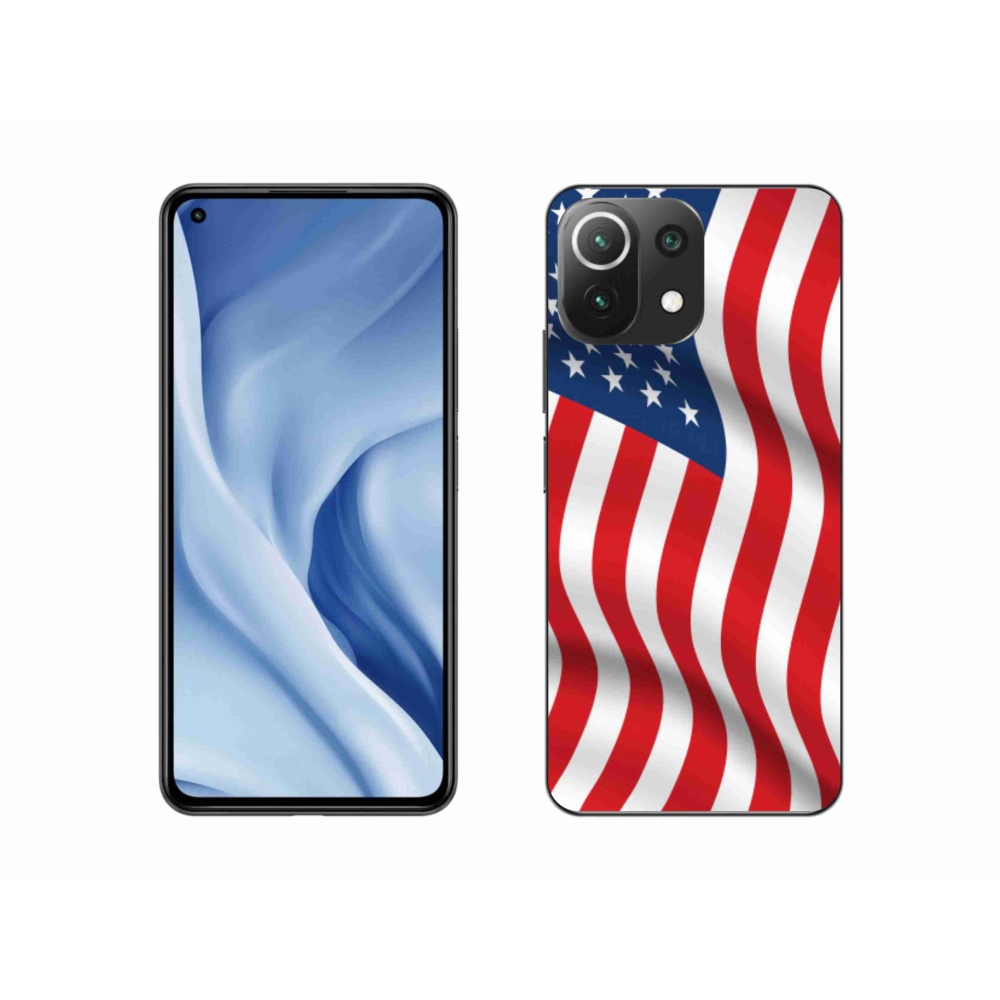 Gél borító mmCase a Xiaomi 11 Lite 5G NE számára - amerikai zászló