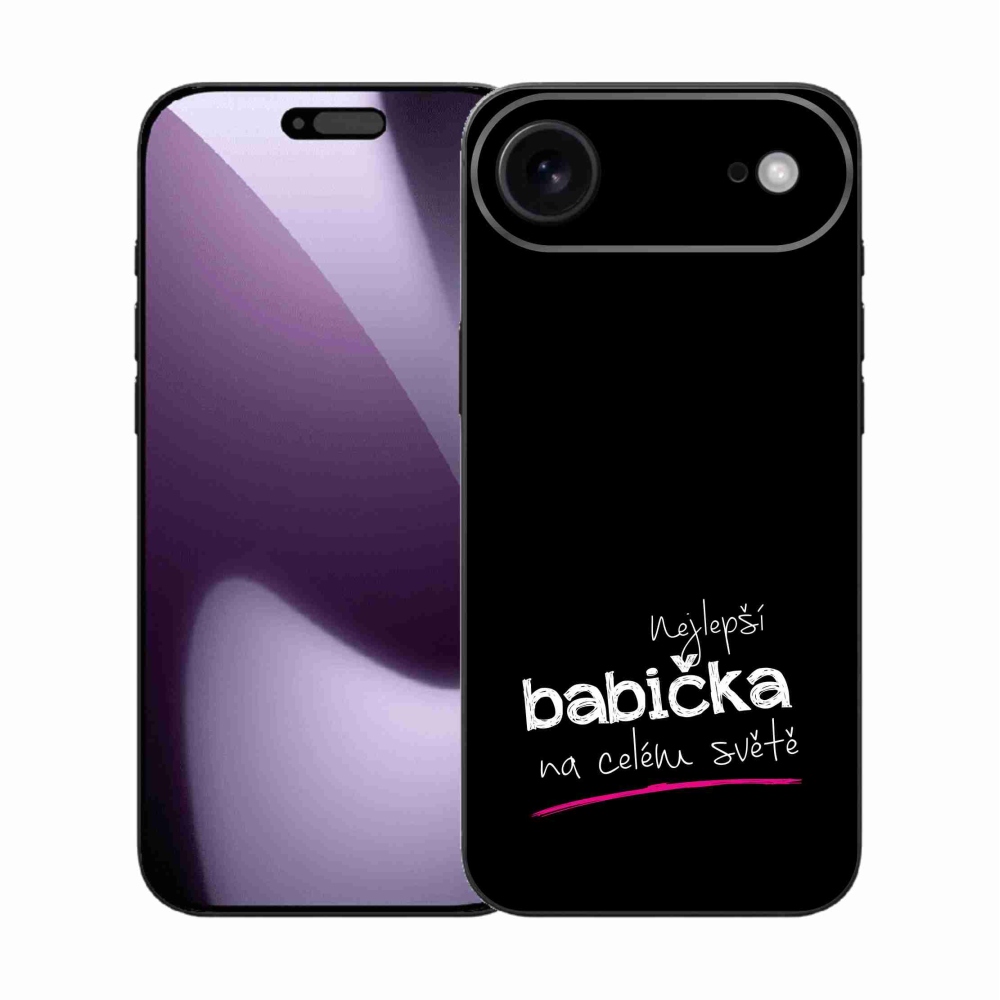 Gél borítás mmCase iPhone 17 Air készülékhez - Legjobb nagyi 4 fekete háttér