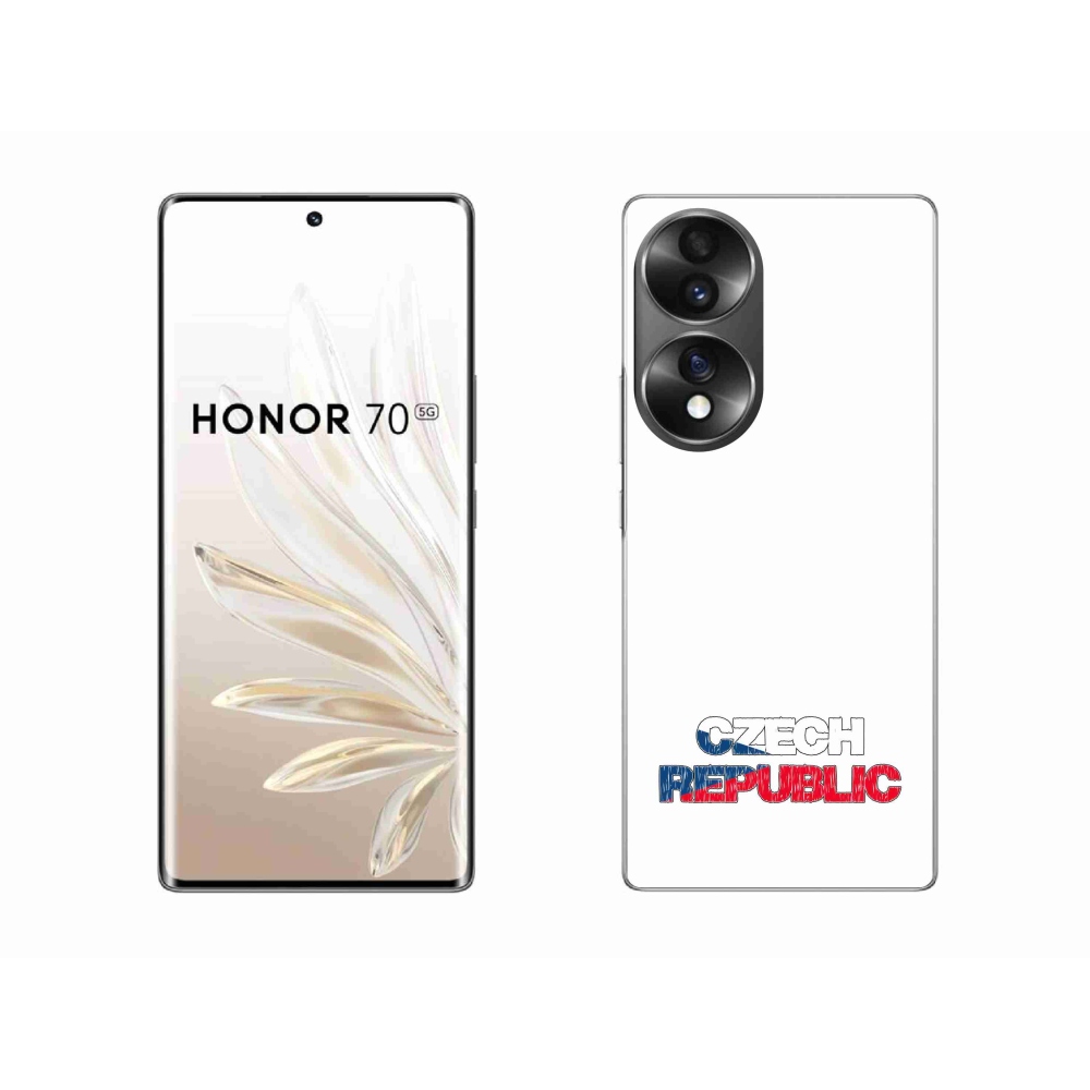 Zselés borító mmCase a Honor 70-hez - Csehország fehér háttér