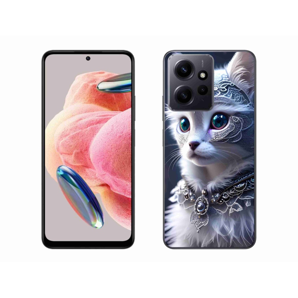 Gél borítás mmCase a Xiaomi Redmi Note 12 4G-hez - fehér macska