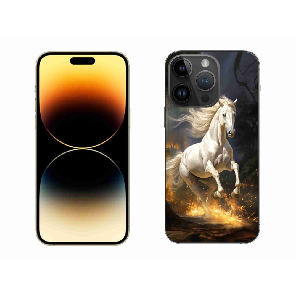 Gél borítás mmCase iPhone 14 Pro Max készülékhez - Fehér ló 2