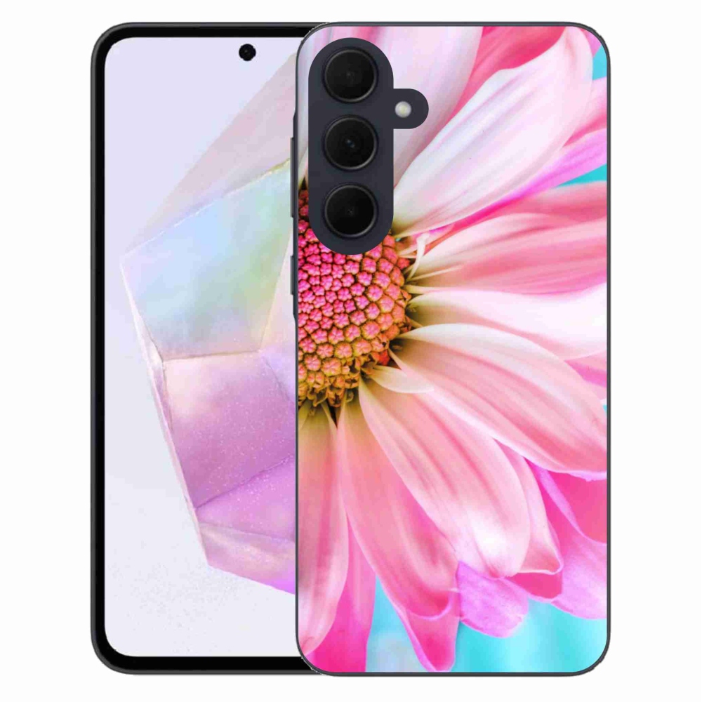 Gél védőhuzat mmCase Samsung Galaxy A35 5G - rózsaszín virág