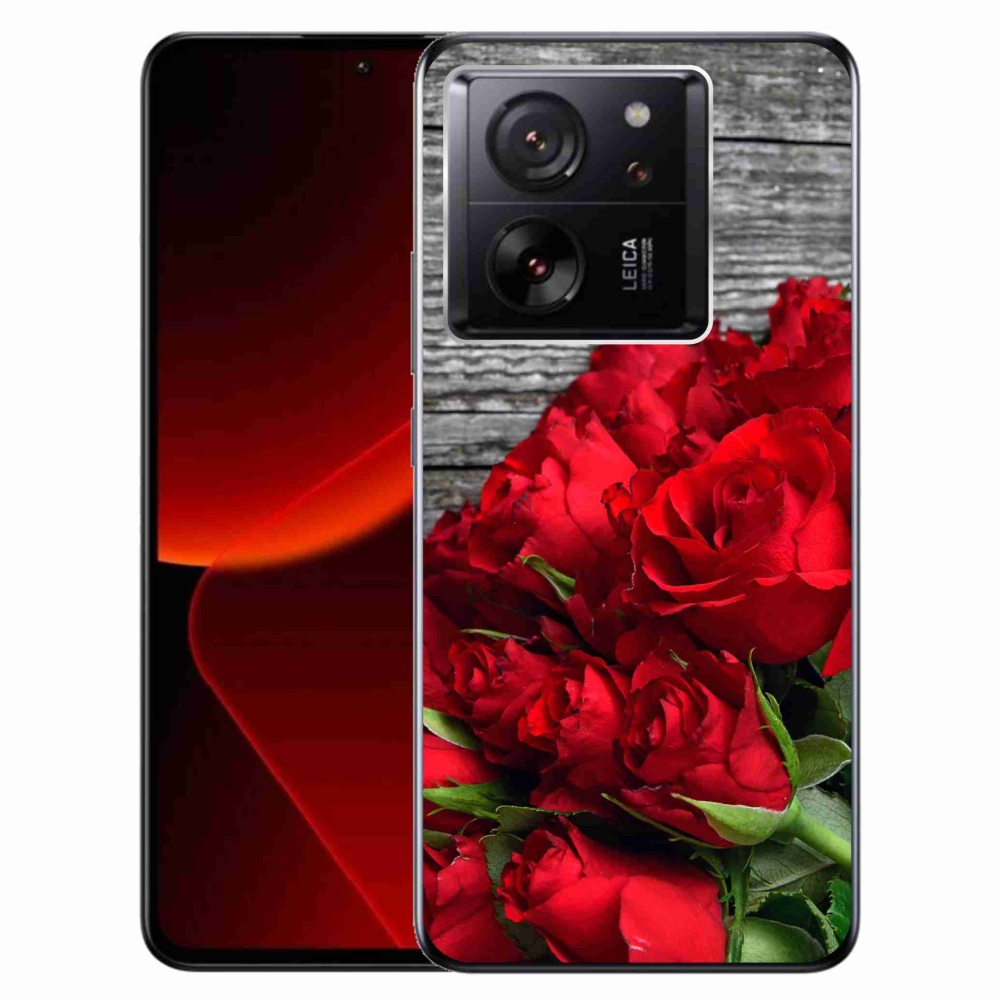 Gél borítás mmCase a Xiaomi 13T/13T Pro készülékhez - piros rózsa