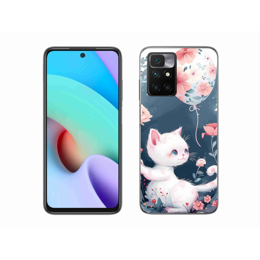Gél borítás mmCase a Xiaomi Redmi 10/Redmi 10 (2022) - cica lufival