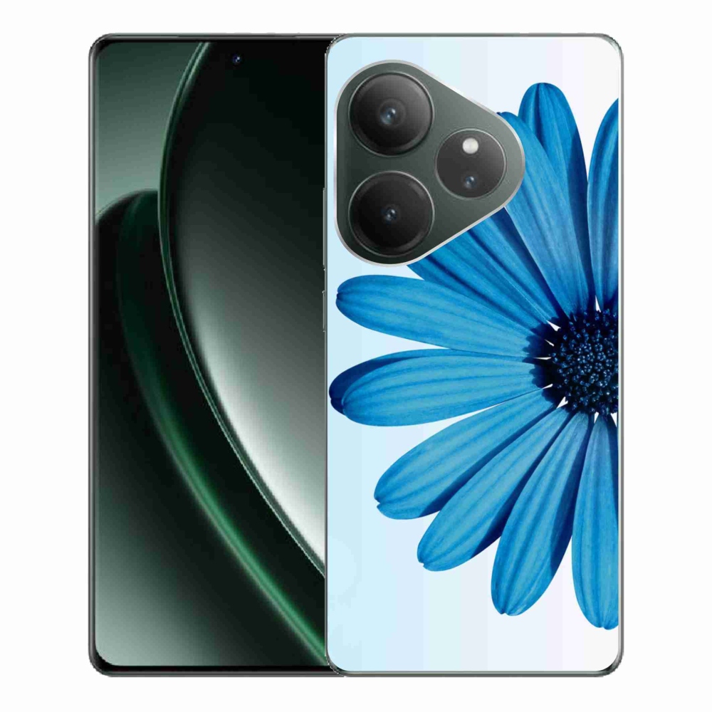 Gél tok mmCase a Realme GT 6 5G/GT 6T 5G számára - kék színű margaréta