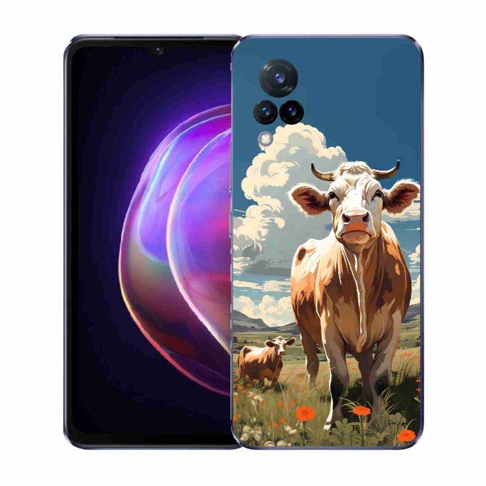 Gél borítás mmCase a Vivo V21 4G/5G készülékhez - tehenek a réten