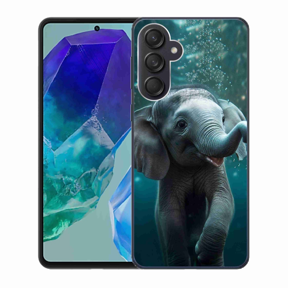 Zselés borítás mmCase Samsung Galaxy M55 5G - elefánt a víz alatt