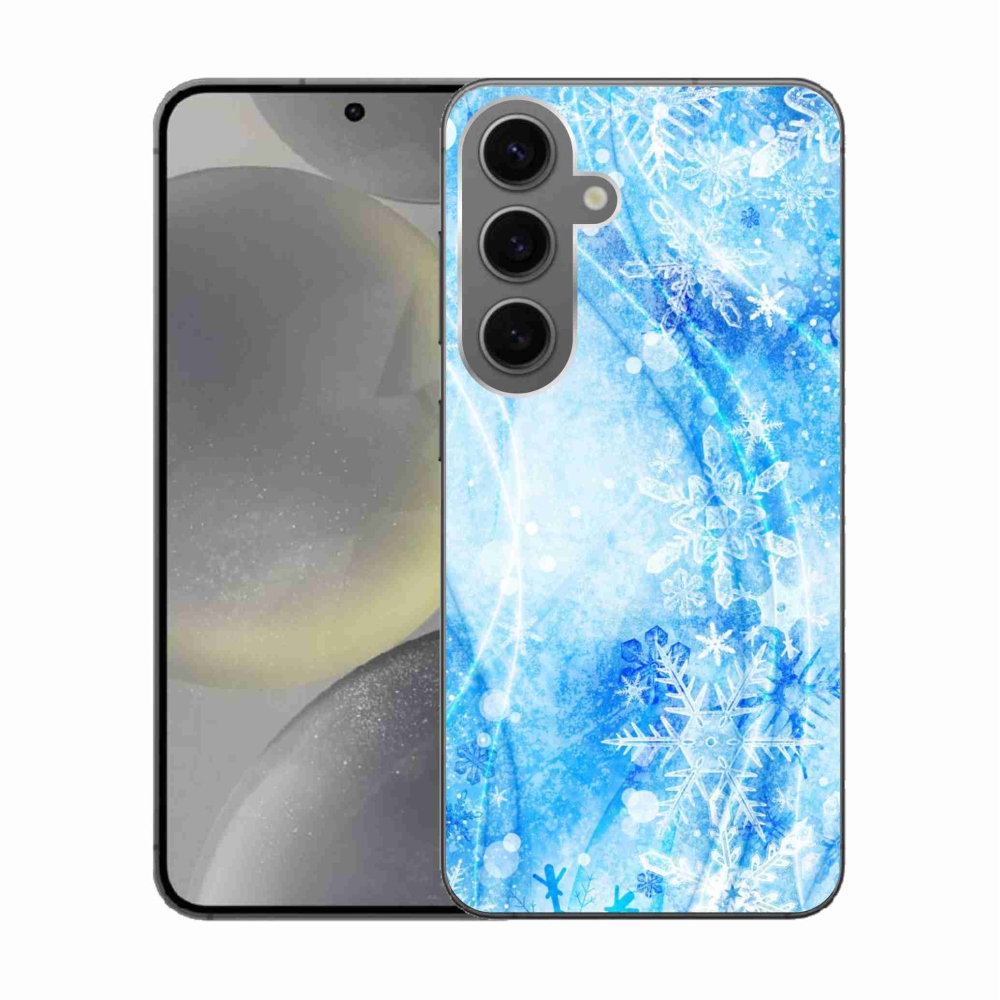 Gél védőhuzat mmCase Samsung Galaxy S24 készülékhez - hópelyhek