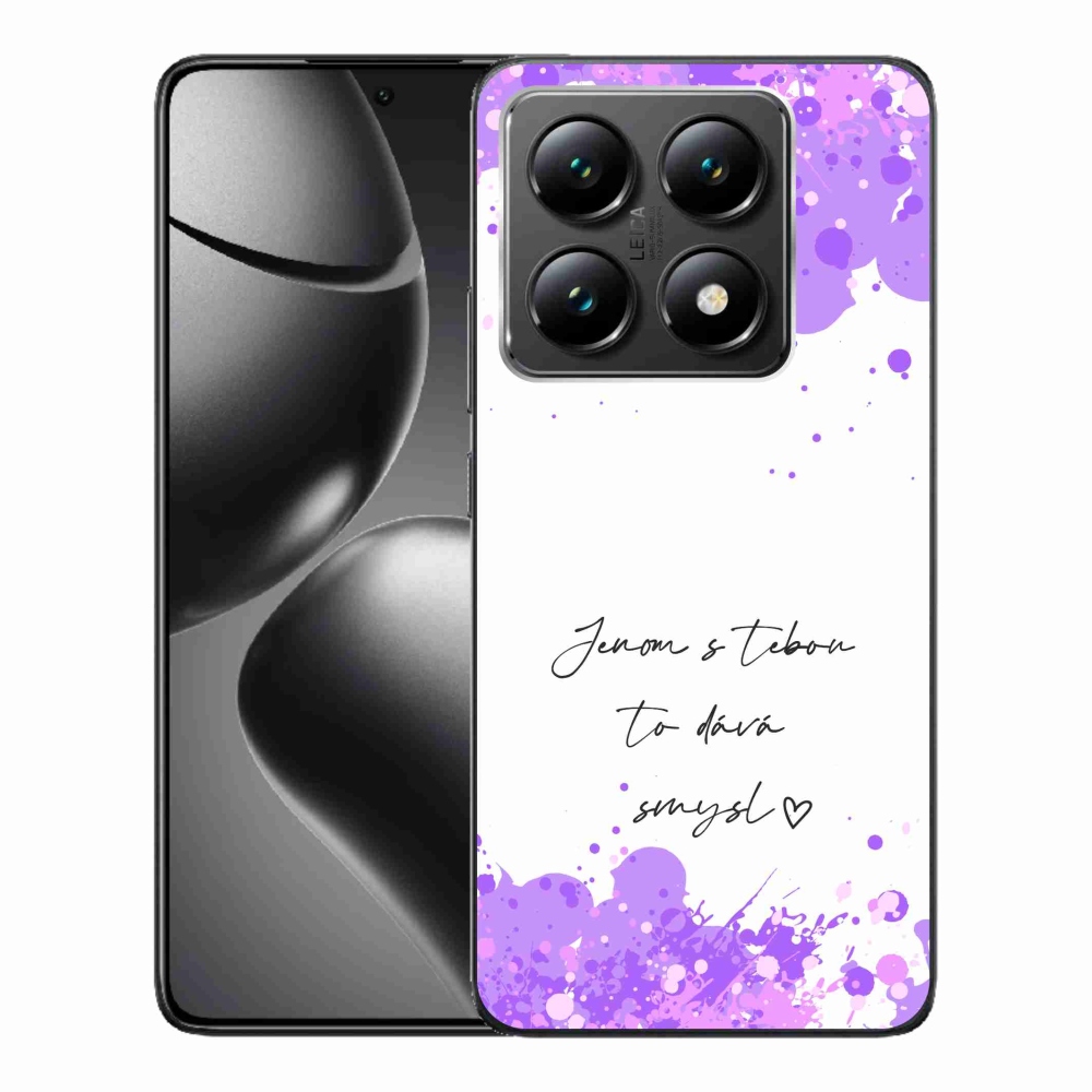 Gél borító mmCase a Xiaomi 14T-hez - szerelmes szöveg fehér háttérrel