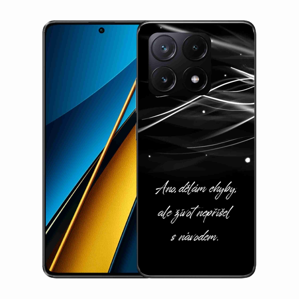 Gél borítás mmCase a Xiaomi Poco X6 Pro 5G-hez - idézem fekete háttérrel