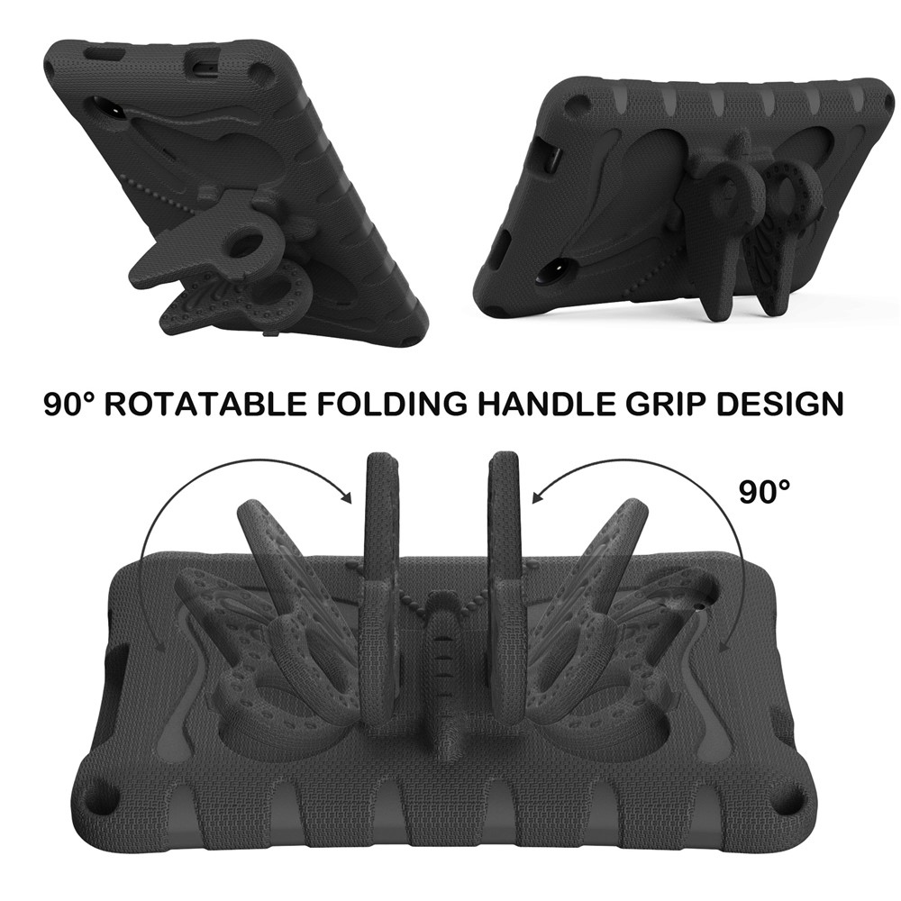 Gyerekek Pillangó EVA tartós tok pánttal Xiaomi Redmi Pad SE 8.7 tablethez - fekete