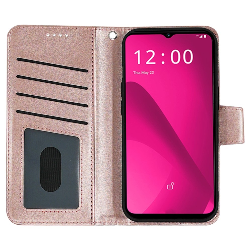 Erős könyves tok T-Mobile T Phone 2 készülékhez - rózsaarany