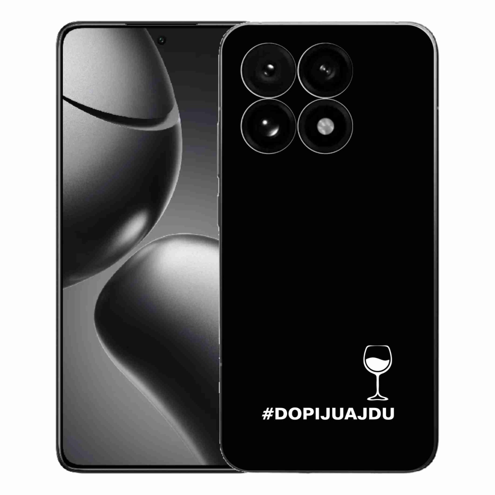 Gél borítás mmCase a Xiaomi 15T-hez - bor motívum fekete háttérrel