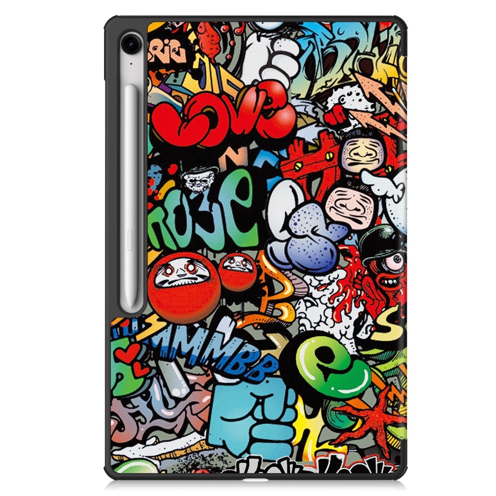 Patte intelligens záró tok Samsung Galaxy Tab S10 FE+ készülékhez - graffiti