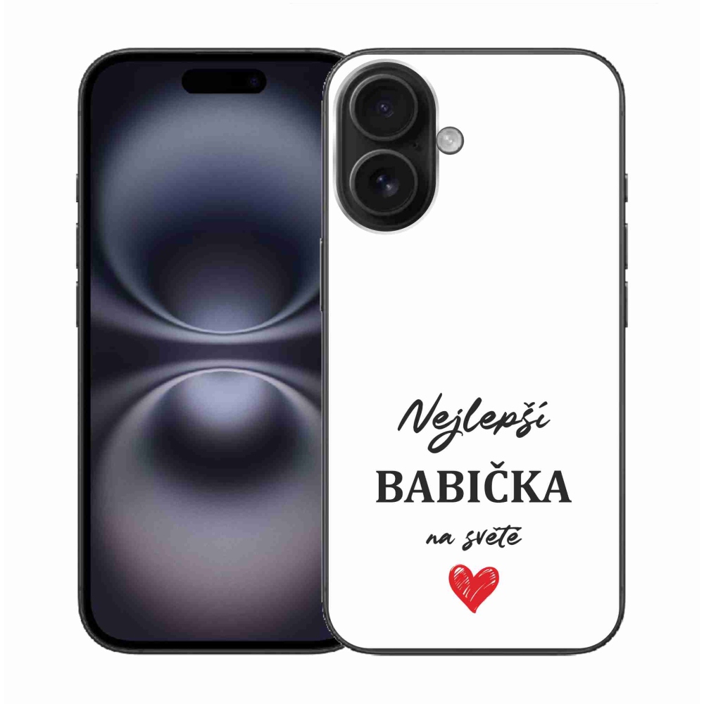 Gél borítás mmCase iPhone 16 készülékhez - Best Grandma 1 fehér háttér
