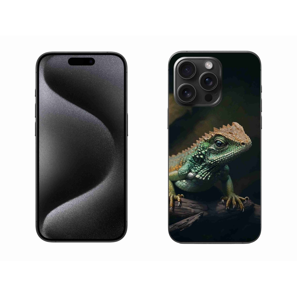 Zselés borítás mmCase iPhone 15 Pro Max készülékhez - gyík