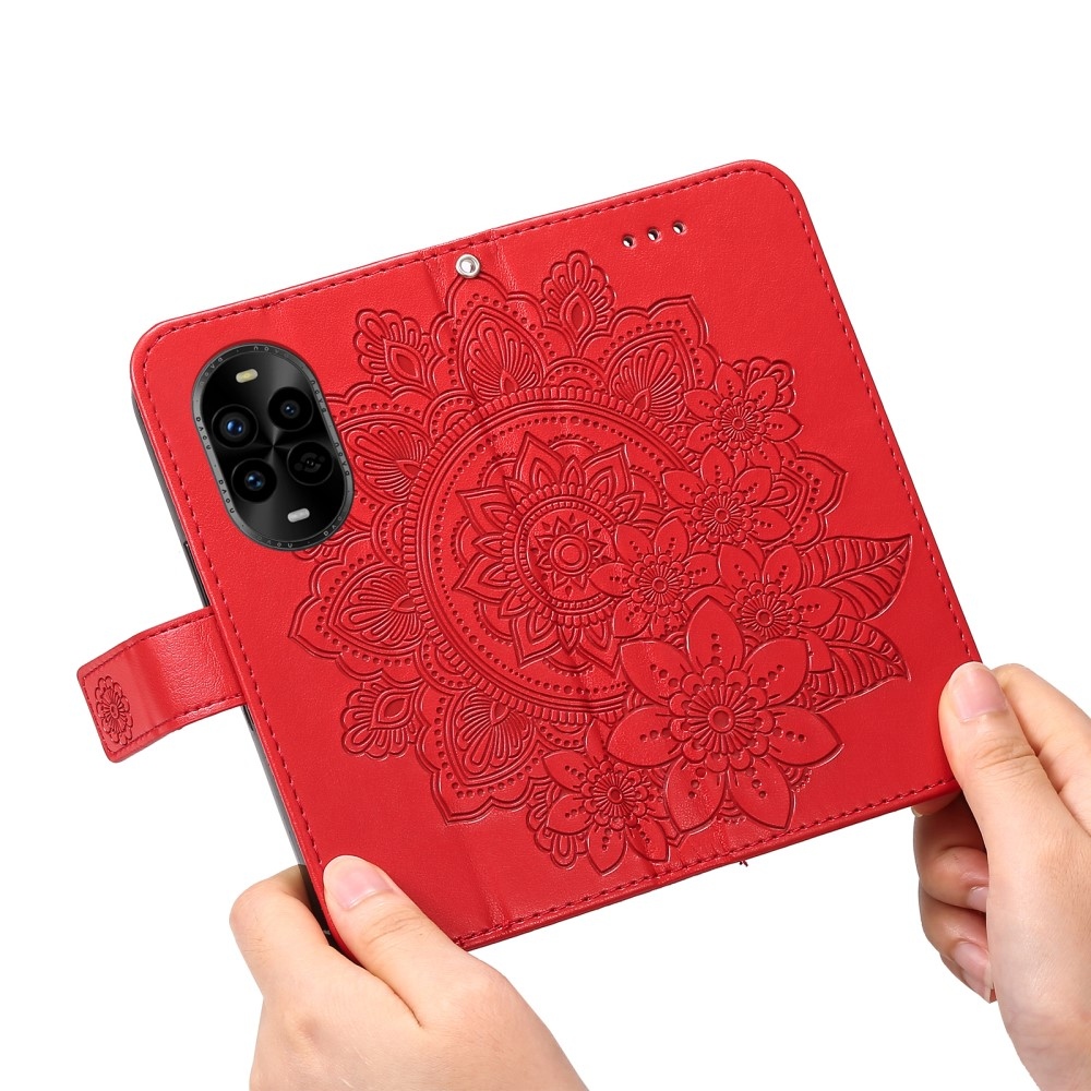 Mandala könyv tok a Huawei Nova 13 Pro 5G számára - piros