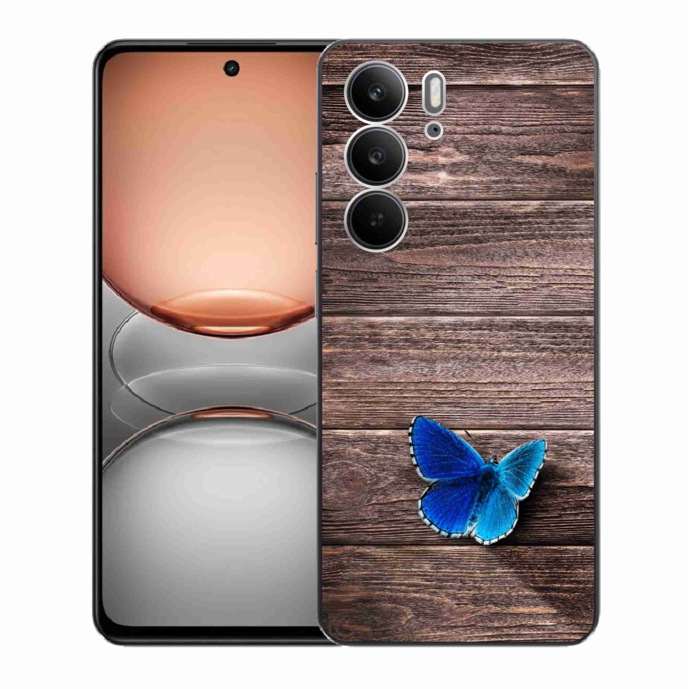 Zselés tok mmCase a Realme C75 készülékhez - kék pillangó 1