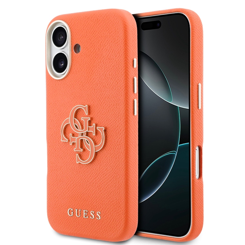 Guess PU gyanta logós hátlap iPhone 17 narancssárga borítóhoz