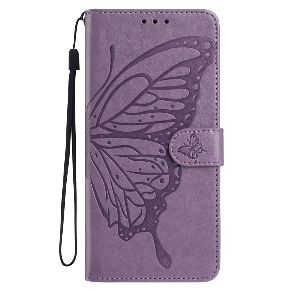 Virágos pillangó könyvtáska Google Pixel 10 Pro XL/Pixel 9 Pro XL - lila