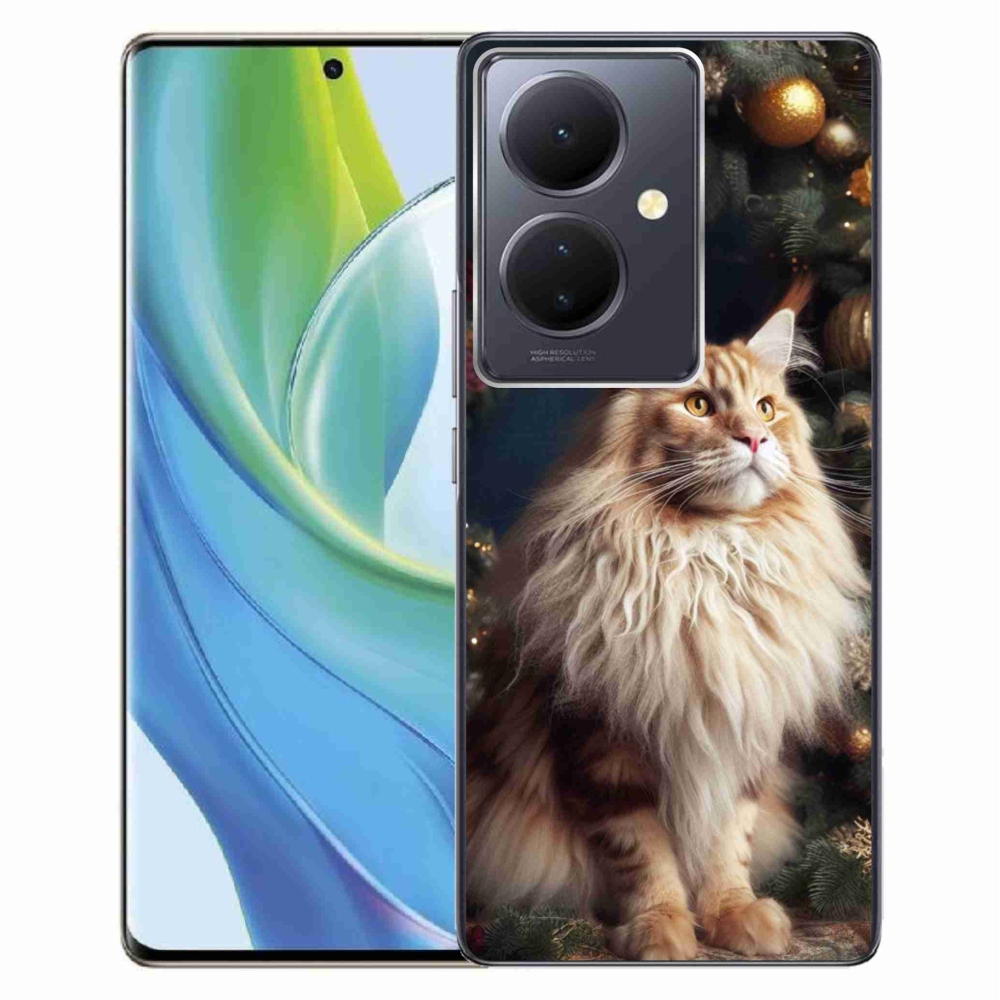 Gél borítás mmCase a Vivo V29 Lite 5G-hez - macska a fánál