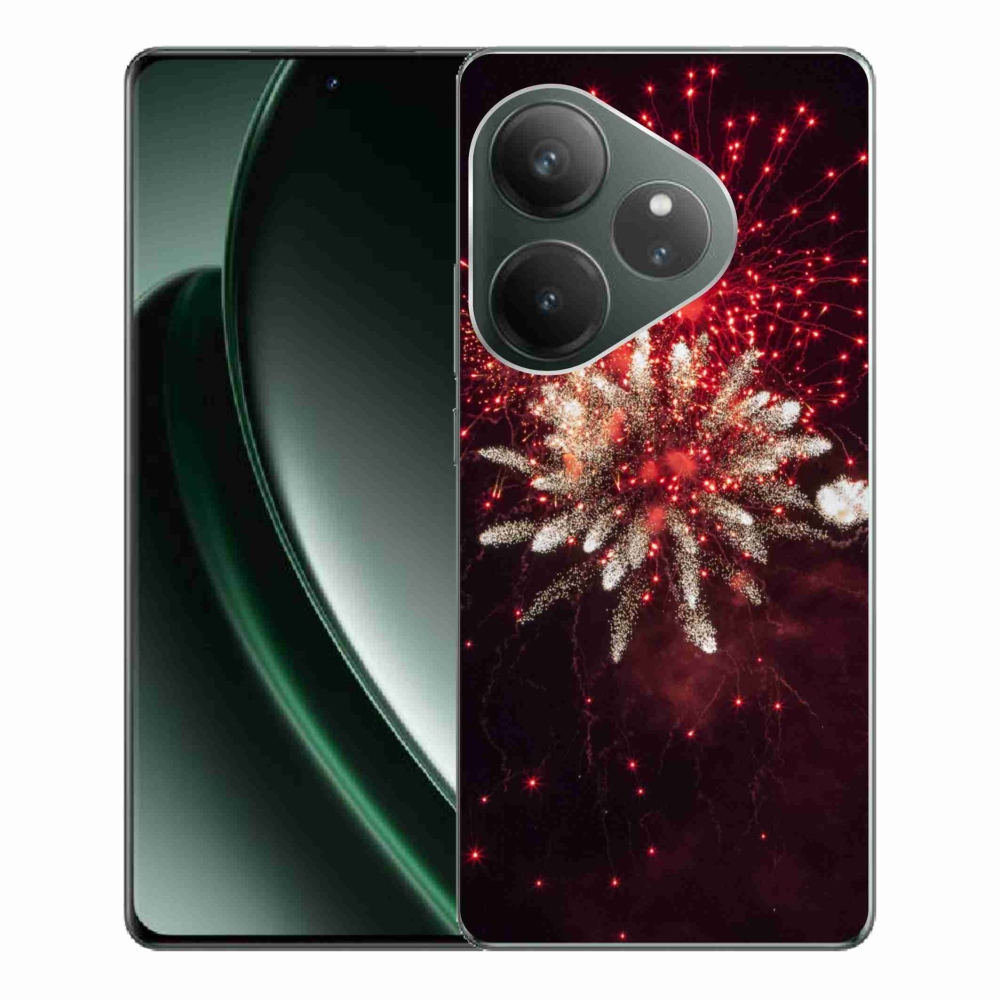 Gél borítás mmCase a Realme GT 6 5G/GT 6T 5G számára - tűzijátékok