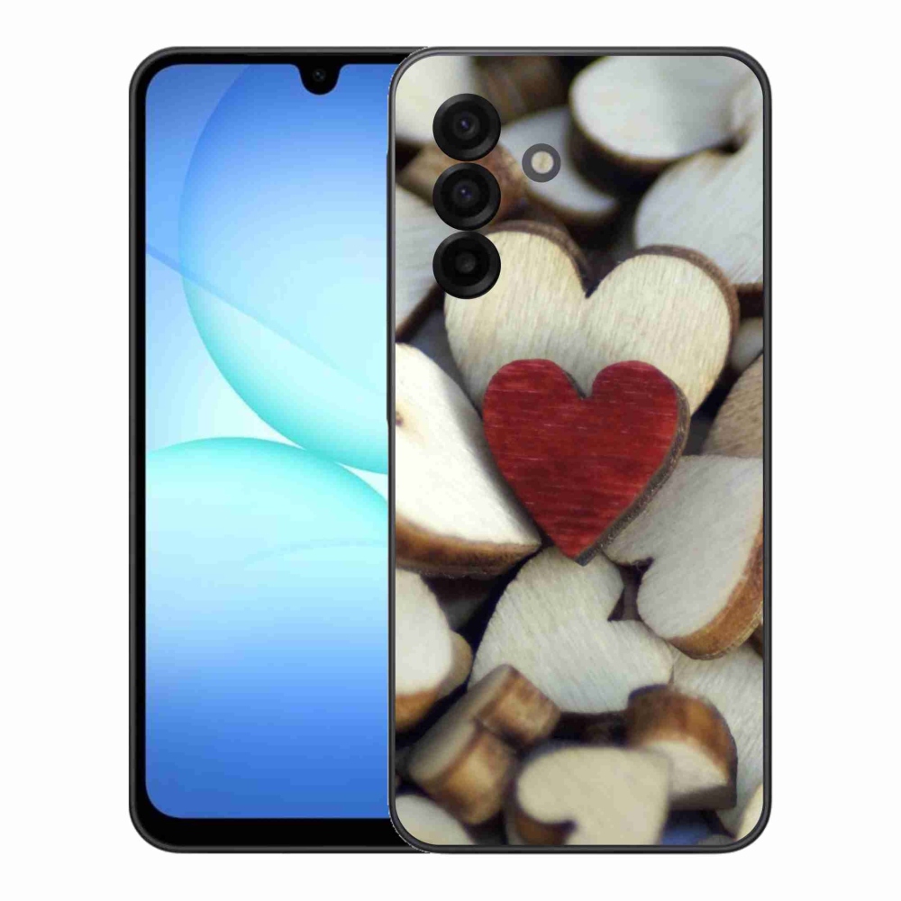 Gél védőhuzat mmCase Samsung Galaxy A17 4G/5G - gravírozott piros szív