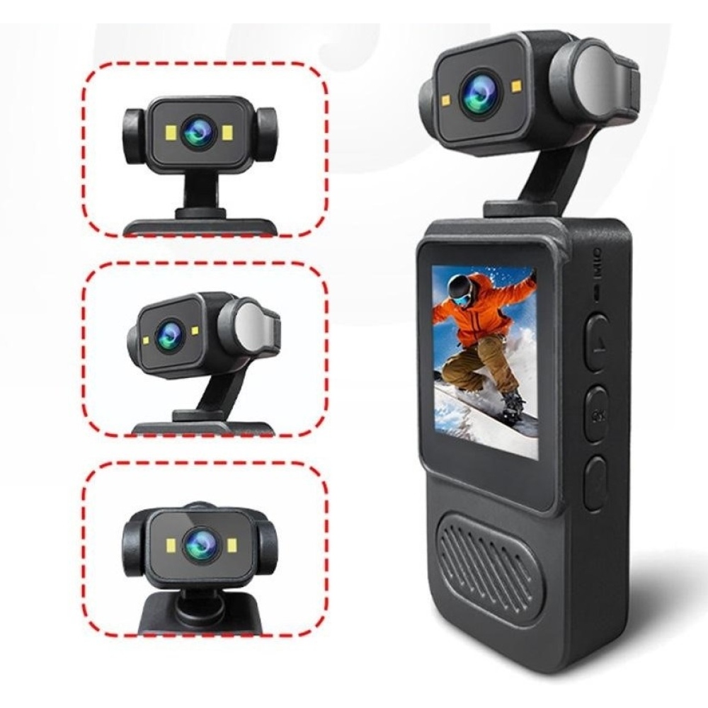 Y2 mini 4K kamera kijelzővel, forgatható objektívvel és fénnyel