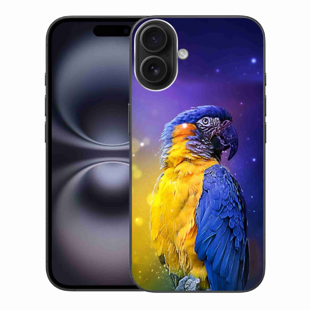 Gél tok mmCase iPhone 16 Plus készülékhez - papagáj ara 1