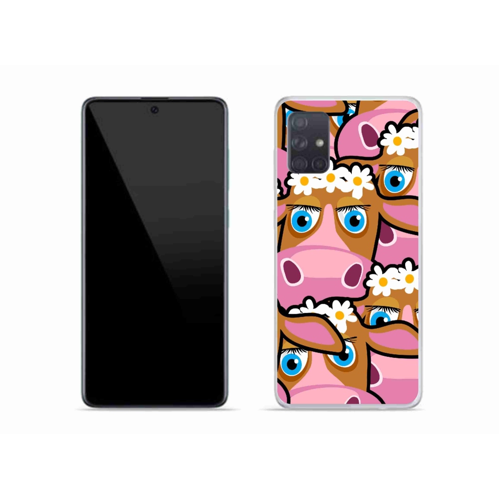 Gél borítás mmCase Samsung Galaxy A51 - rajzfilm tehenekhez