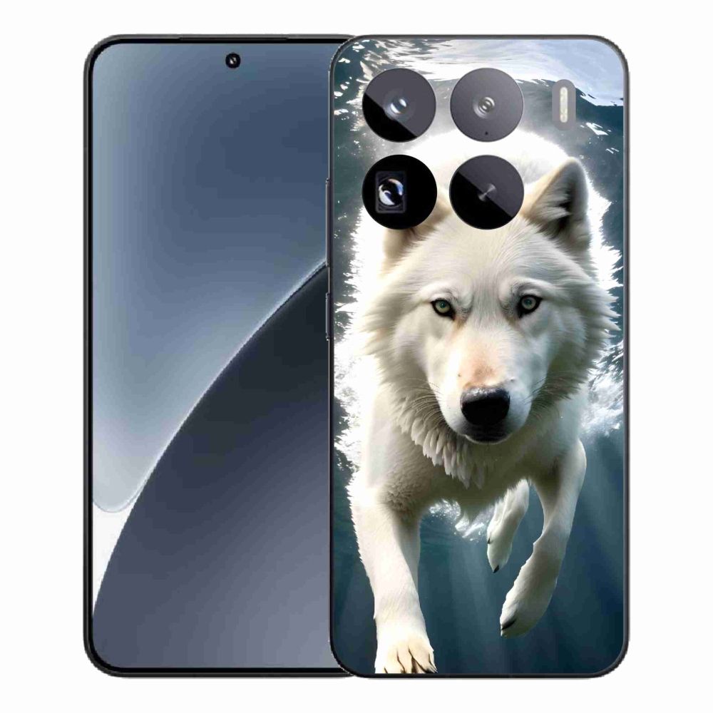 Gél borítás mmCase a Xiaomi 15 Pro-hoz - fehér farkas