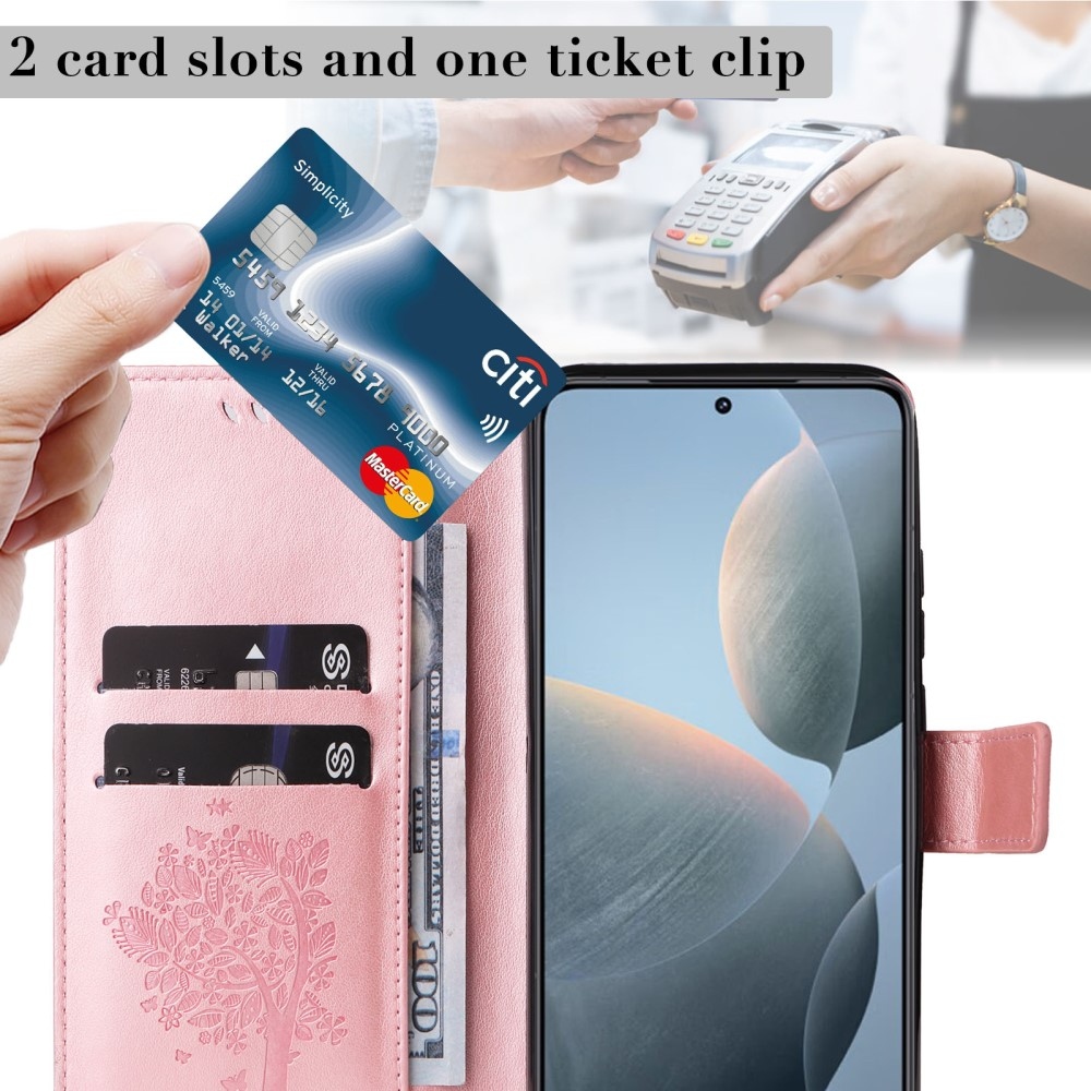 Fák könyve tok Xiaomi 14T - rózsaarany