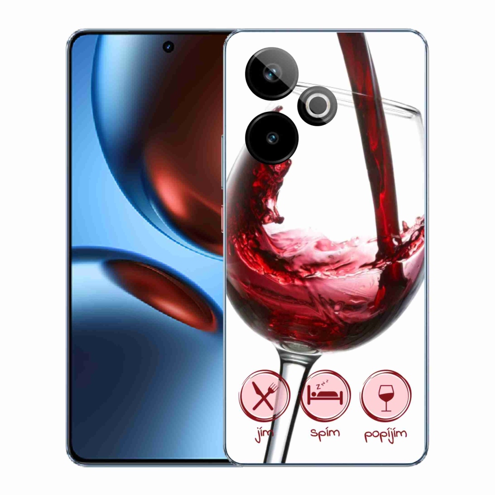 Zselés borítás mmCase a Realme GT 7 5G/GT 7T 5G készülékhez - borospohár piros