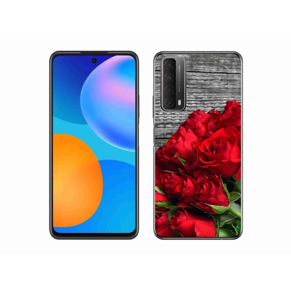 Gél borítás mmCase a Huawei P Smart (2021) - piros rózsa