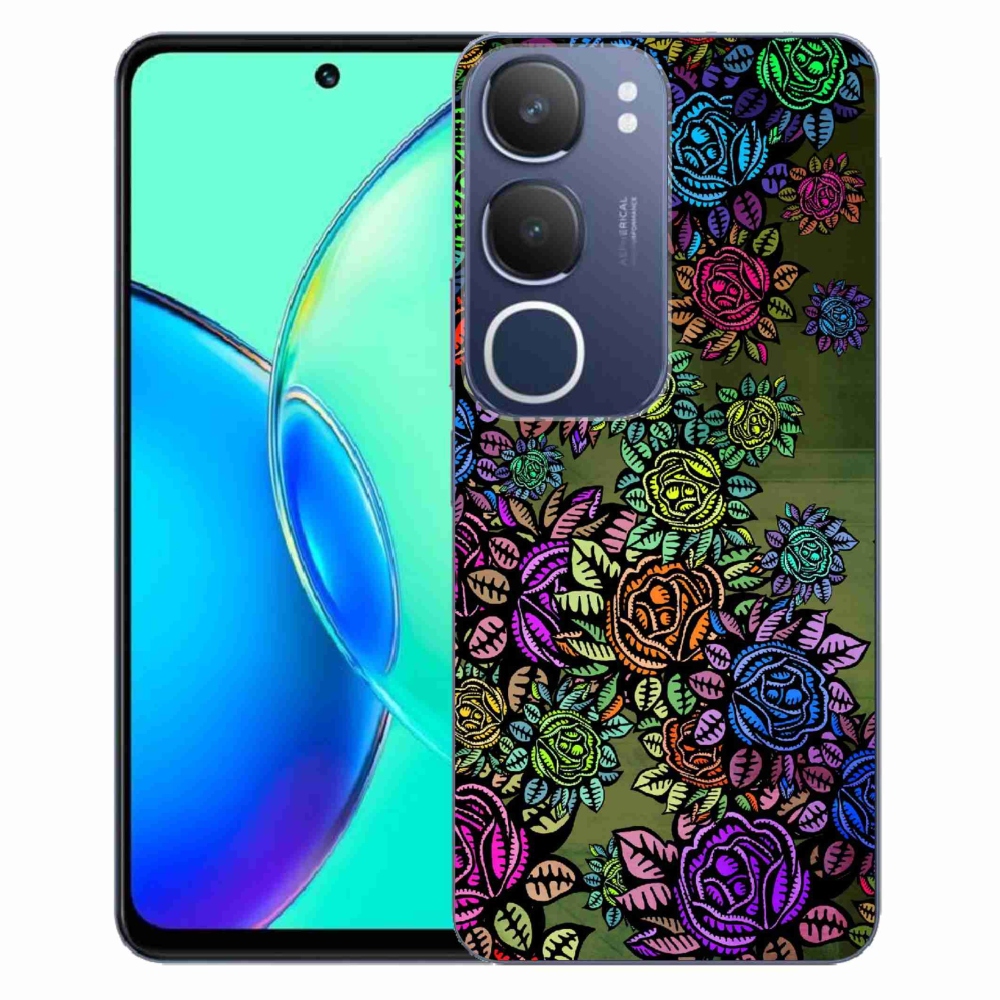 Gél védőburkolat mmCase a Vivo Y19s készülékhez - virágok 6