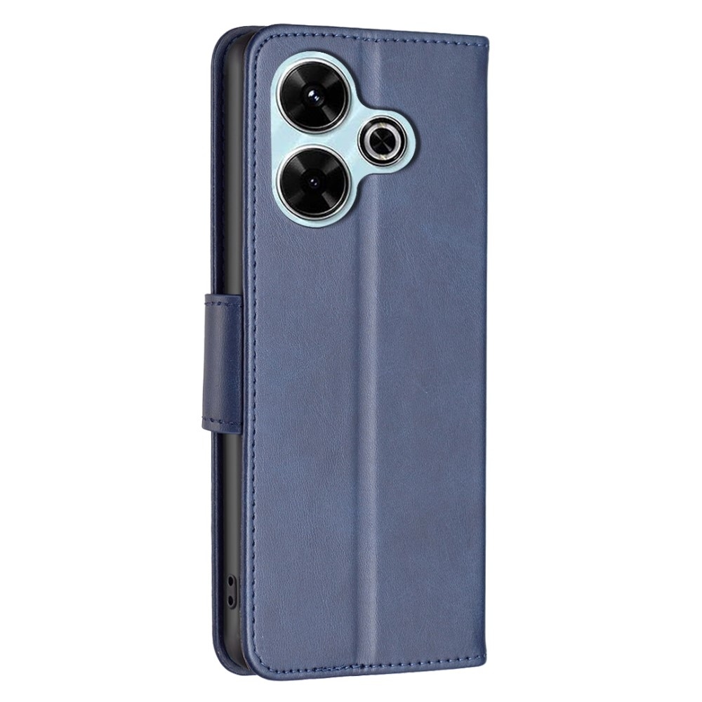 Könyvtáska tok Xiaomi Redmi 13 4G/Poco M6 4G-hez - kék