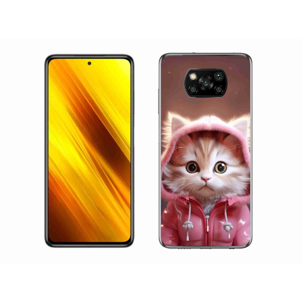 Gél borítás mmCase a Xiaomi Poco X3 Pro számára - aranyos cica 3