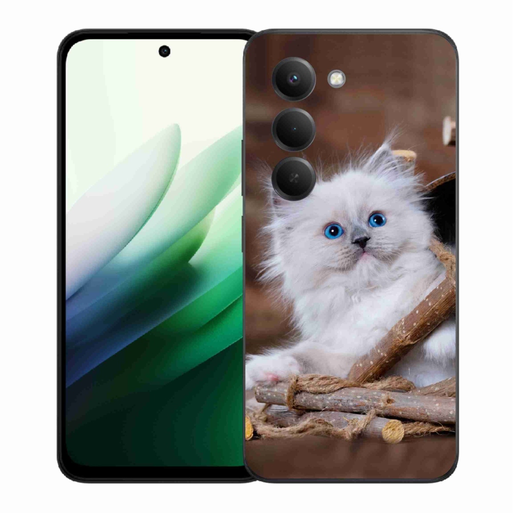 Gél borítás mmCase a Xiaomi Redmi 15 5G-hez - fehér cica