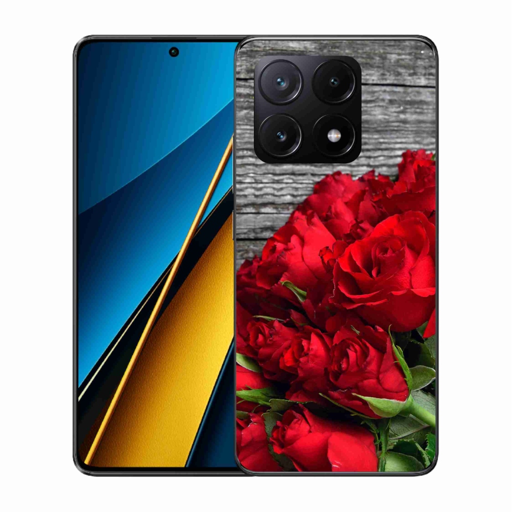Gél borítás mmCase a Xiaomi Poco X6 Pro 5G-hez - piros rózsa