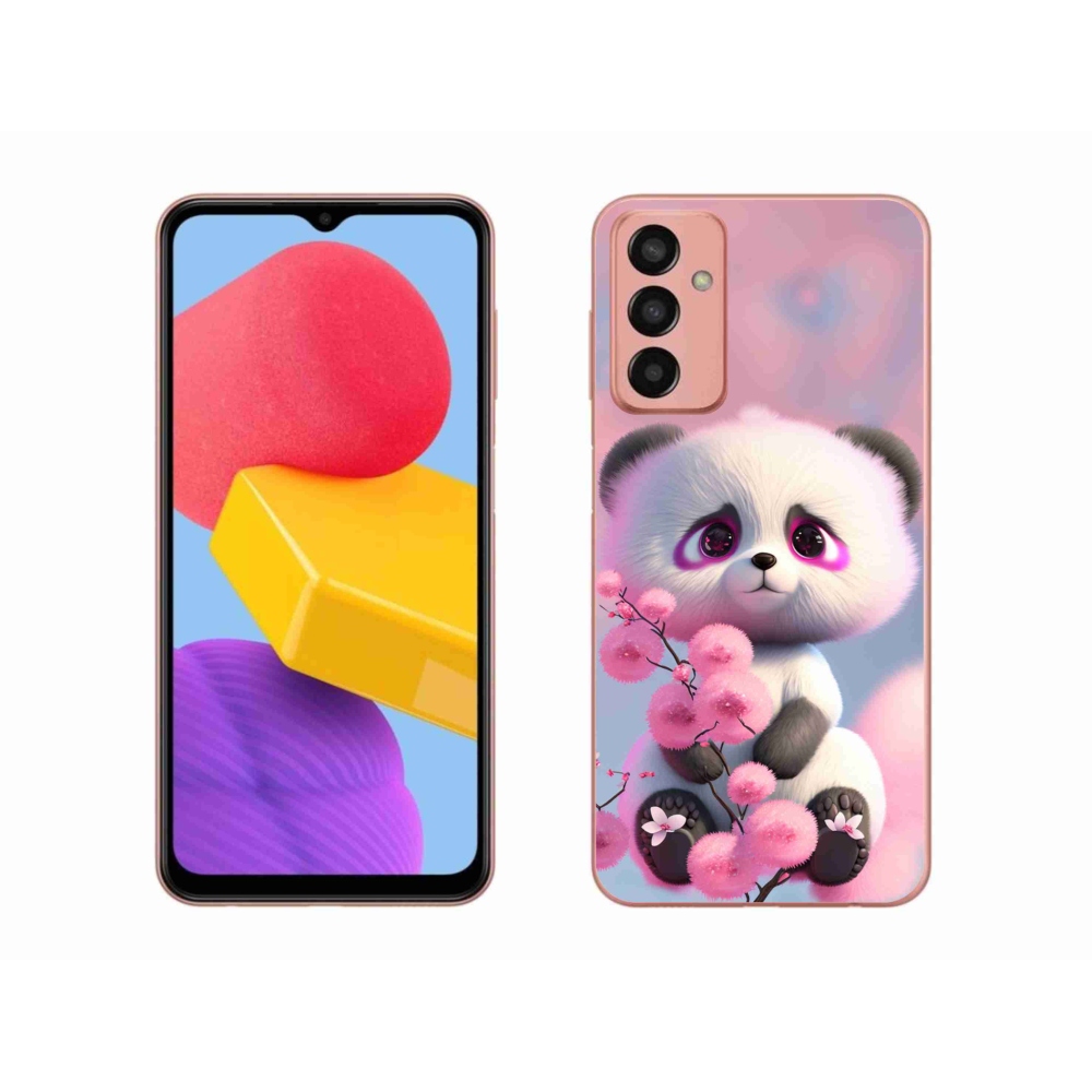 Gél borítás mmCase Samsung Galaxy M13 készülékhez - aranyos panda 1
