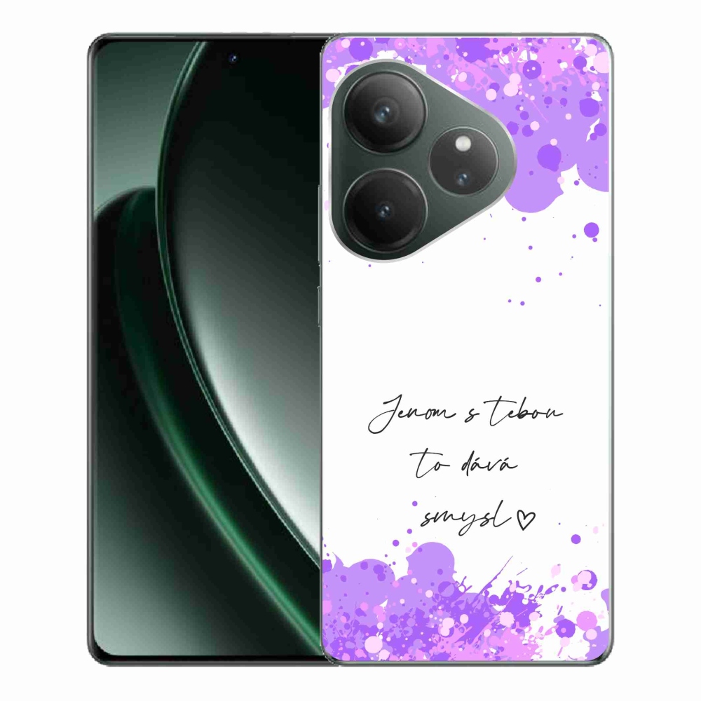 Gél borító mmCase a Realme GT 6 5G/GT 6T 5G - szerelmes szöveg fehér háttérrel