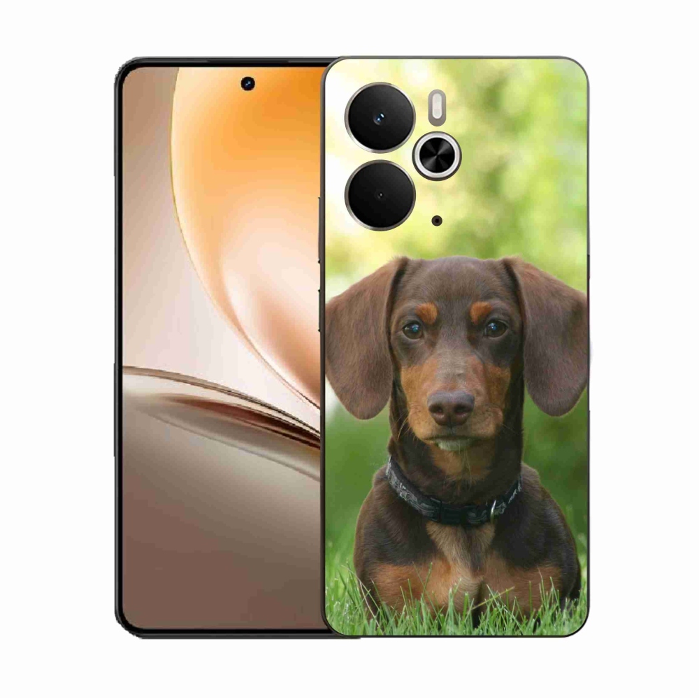 Zselés borítás mmCase a Realme 14 5G/14T 5G készülékhez - barna tacskó