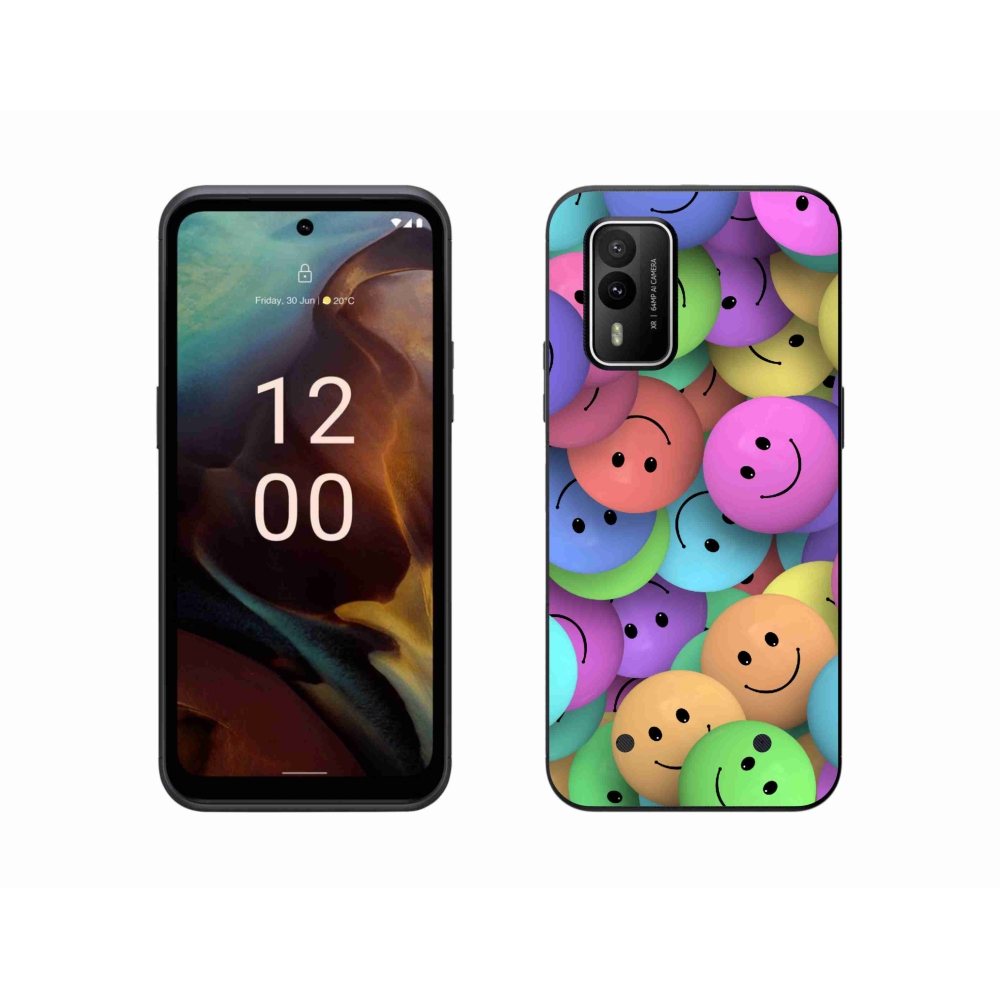 Zselés borító mmCase a Nokia XR21 készülékhez - színes smiley-k
