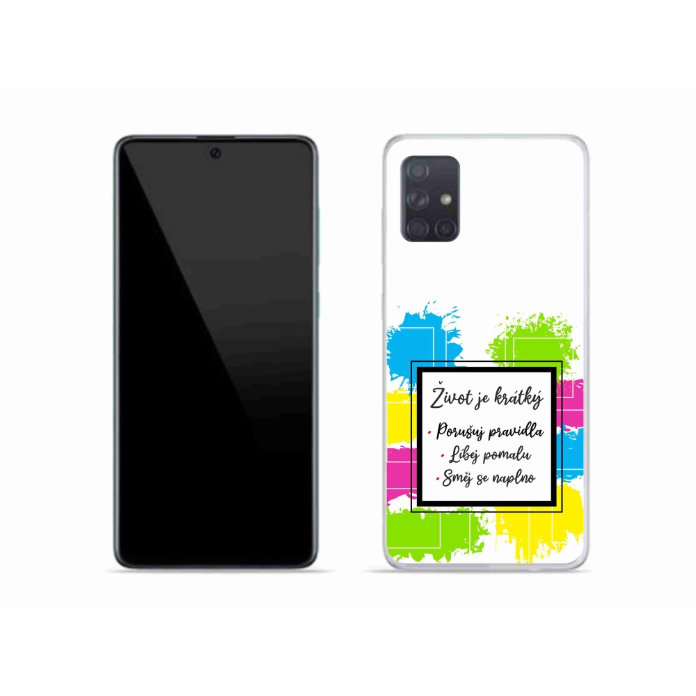 Gél borítás mmCase Samsung Galaxy A51 - idézet 5 fehér háttérrel