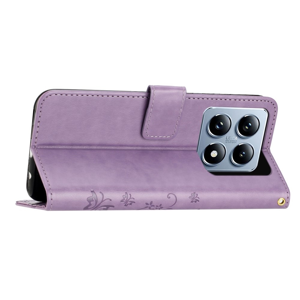 Virágok könyve tok Xiaomi 14T Pro - világos lila