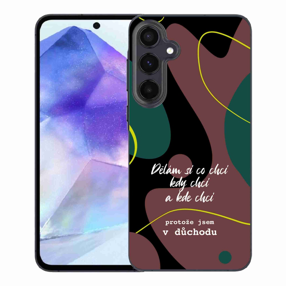 Gél borító mmCase Samsung Galaxy A55 5G - vicces szöveg 10 fekete háttér