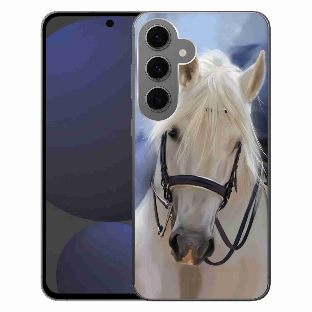 Zselés borítás mmCase Samsung Galaxy S24 FE - fehér ló