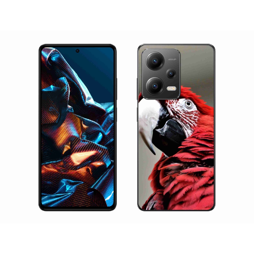 Gél tok mmCase a Xiaomi Redmi Note 12 Pro 5G-hez - papagáj ara piros