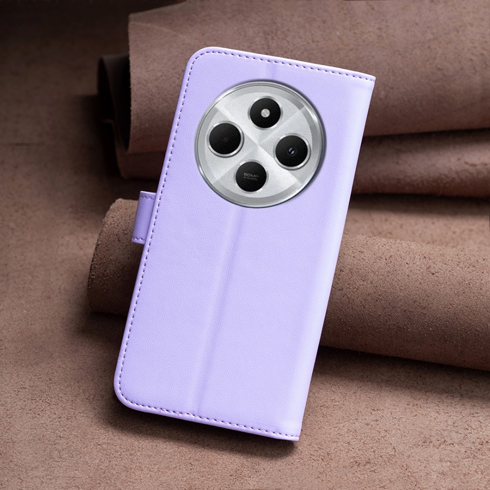 BNF könyv tok Xiaomi Redmi 14C/Poco C75-hez - világos lila