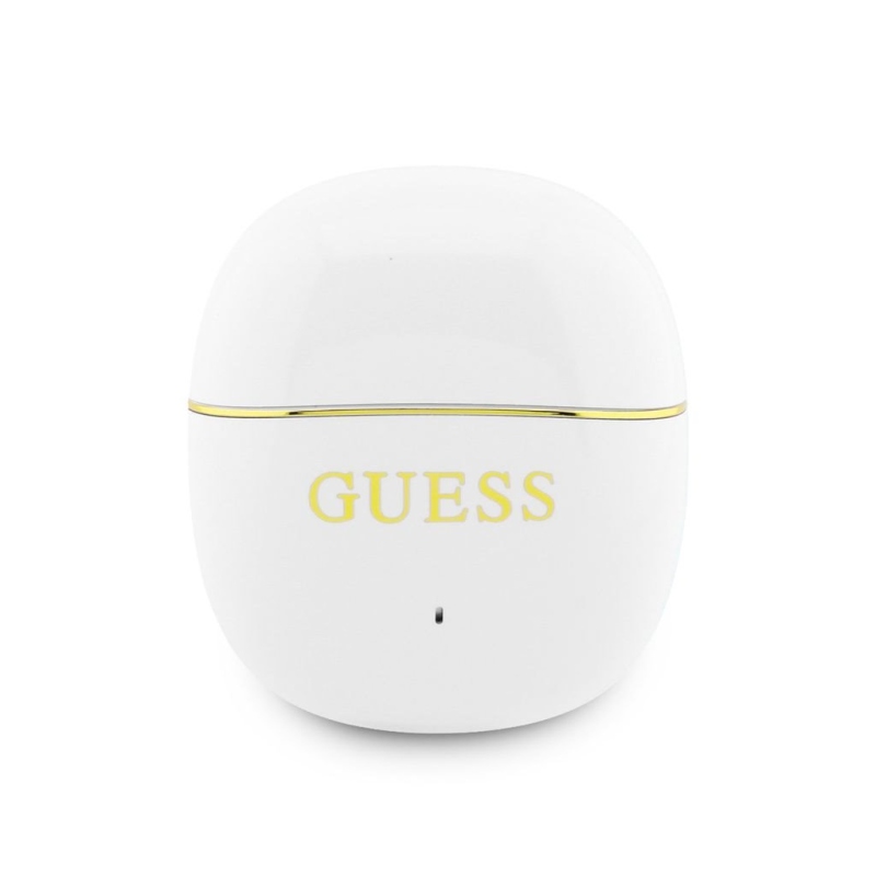 Guess Gold Line Glossy Classic Logo TWS vezeték nélküli fülhallgató, fehér